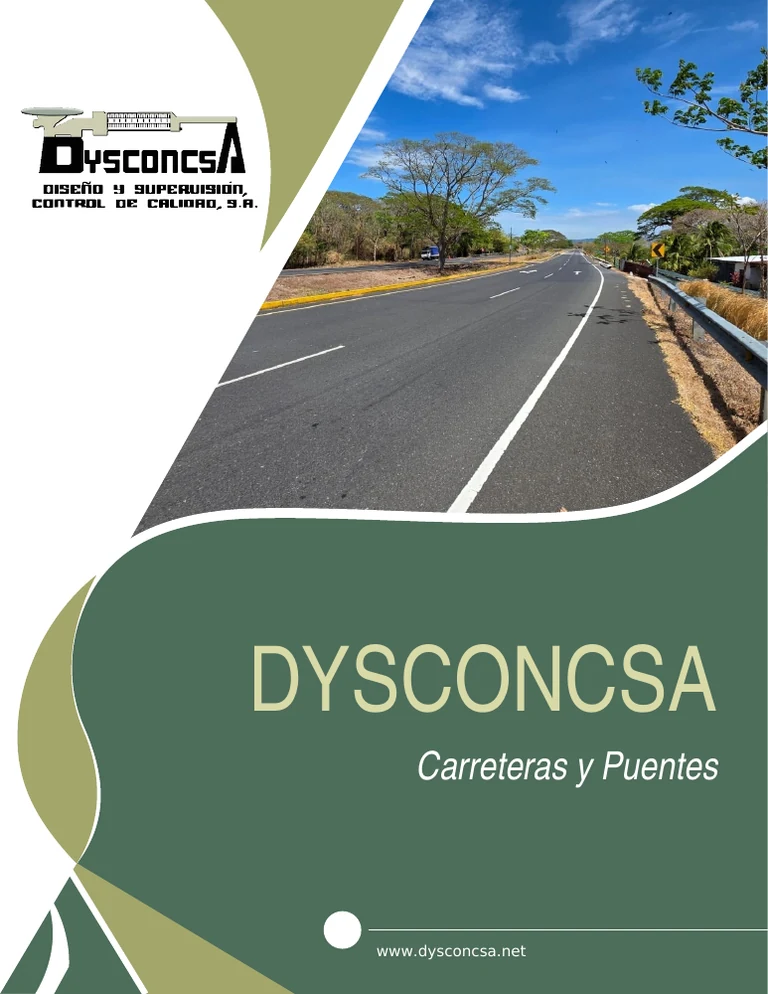 Portada del brochure Carreteras y puentes de DYSCONCSA