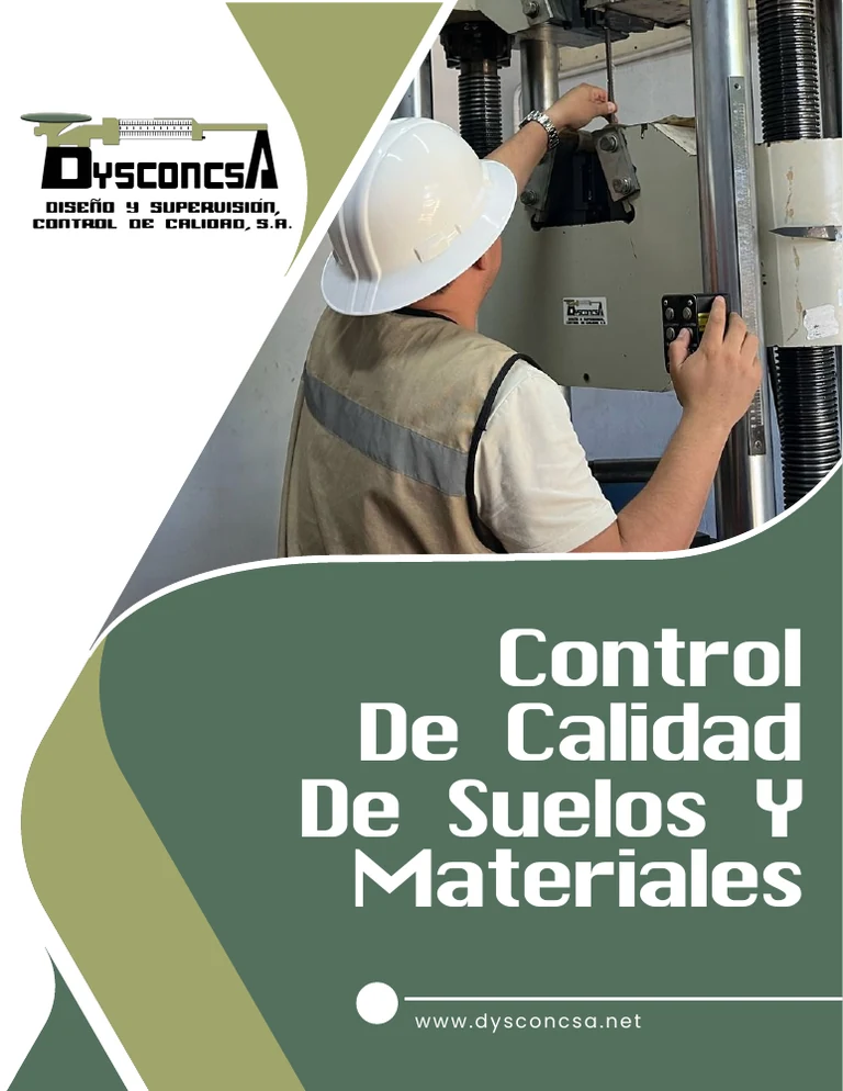 Portada del brochure Laboratorio de suelos y materiales de DYSCONCSA