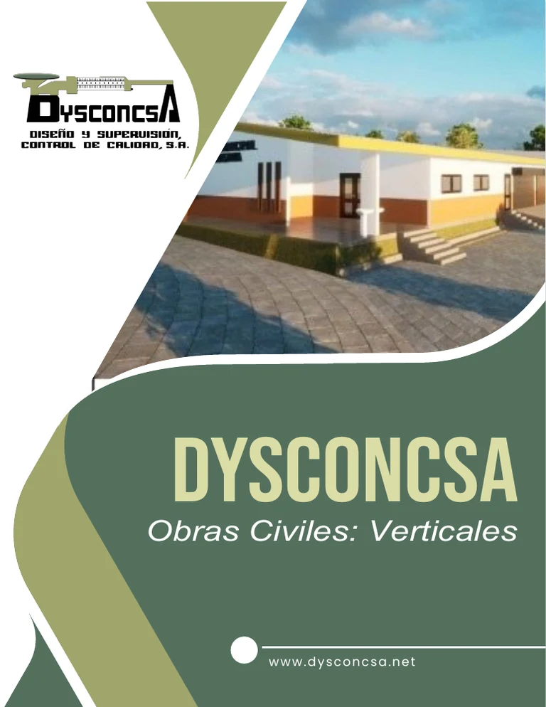 Portada del brochure Obras civiles verticales de DYSCONCSA