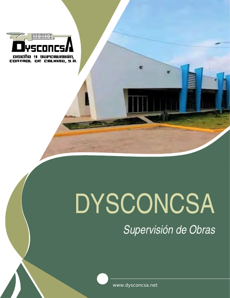 Portada del brochure Supervisión de obras de DYSCONCSA